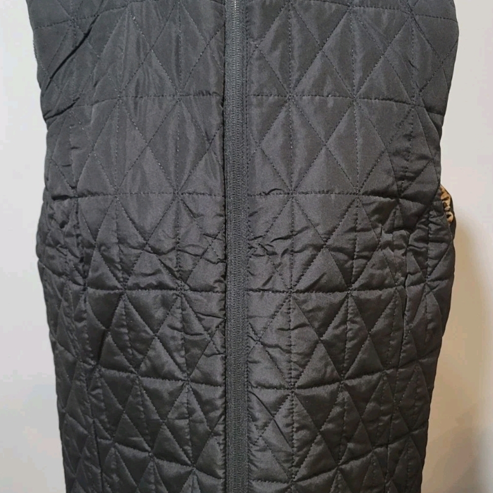 Ruby Rd Leopard Print Reversible Quilted Vest Pxl… - image 3
